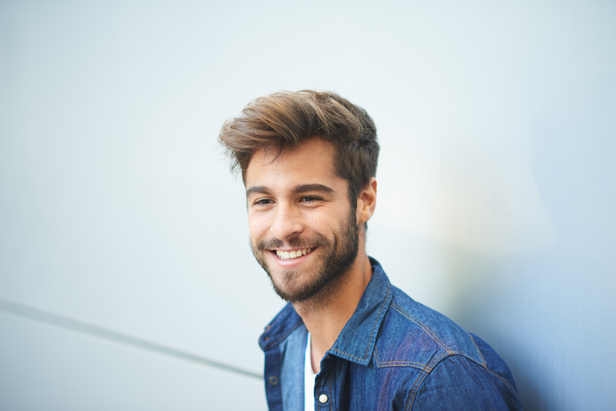 Man with confident smile